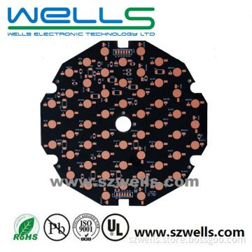 Black Soldermask Aluminum LED Lighting PCB